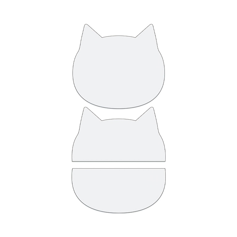 TEMU 3pcs 3pcs Transparent Pet Cat Mini Coin Purse & Wallet Templates Suitable For Sewing Projects, Diy Wallets, Coin Holders, Card Holders, Durable