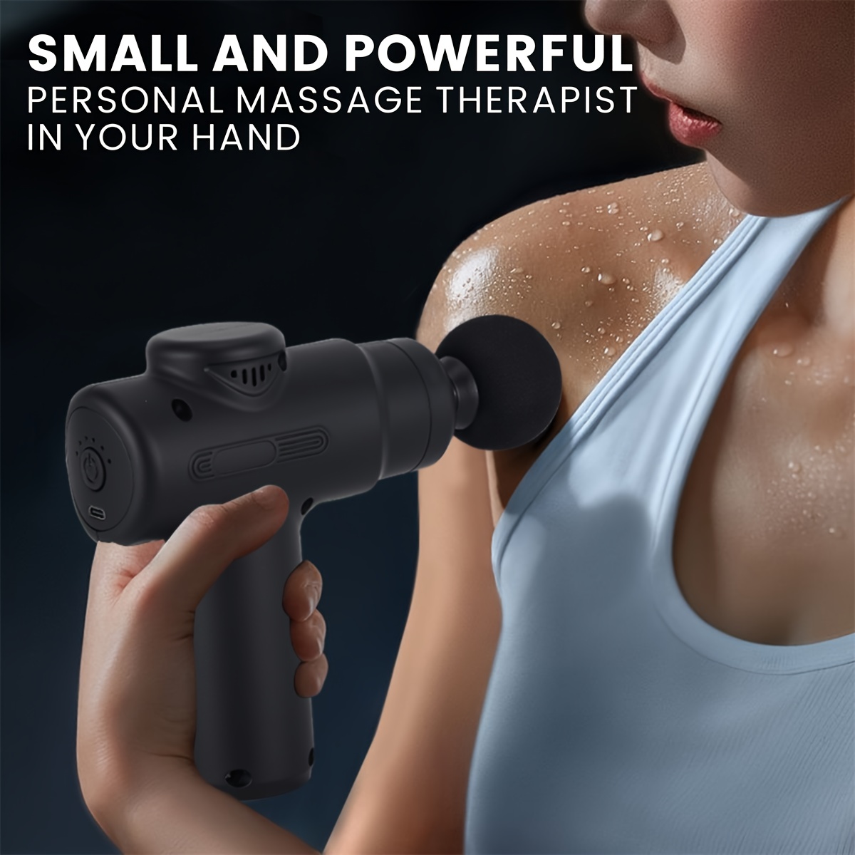Multifunctional portable fascia gun, electric massager, USB charging port, 6-speed adjustment + 8 replaceable massage heads, suitable for muscle relaxation after exercise and fitness, a Christmas or Halloween gift for family, friends, and classmates 14 Multifunctional portable fascia gun, electric massager, USB charging port, 6-speed adjustment + 8 replaceable massage heads, suitable for muscle relaxation after exercise and fitness, a Christmas or Halloween gift for family, friends, and classmates