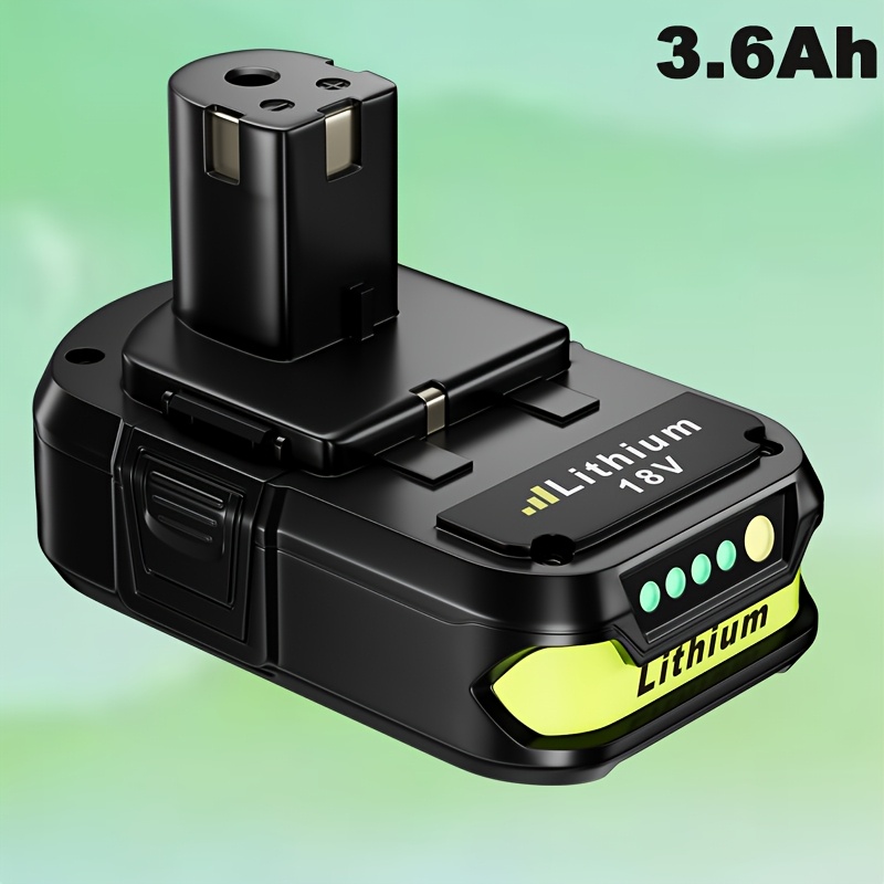 TEMU Battery Replacement For Ryobi 18v Battery 1 Plus P104 P105 P107 P108 P109 P122 18v Rbl1805 Lithium One+ Batteries Replacement 3.6ah