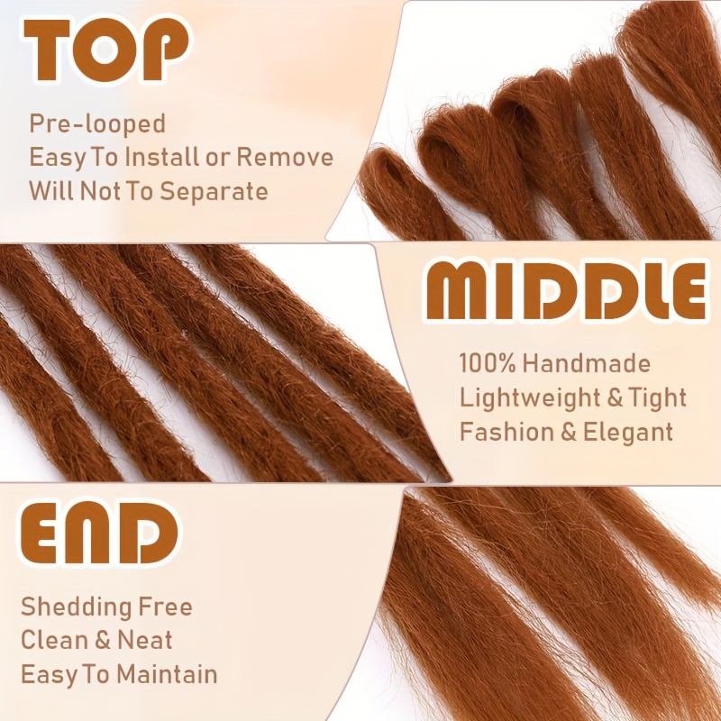 24 inch 3 packs hippie dreadlock extensions handmade crochet hair braids for women 15 strands synthetic locs with realistic texture and   design details 1
