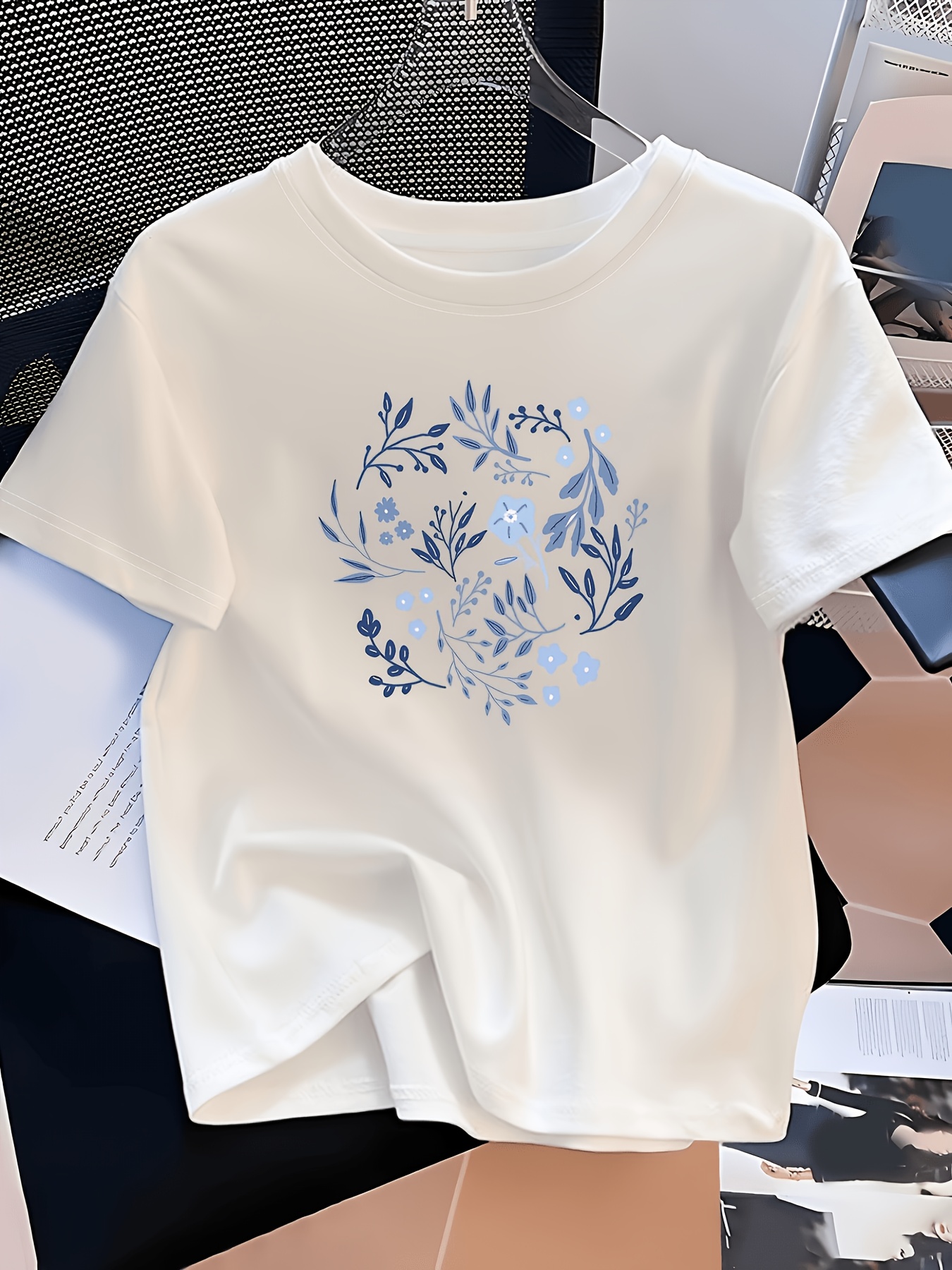 Plant Print, Women'S T-Shirt