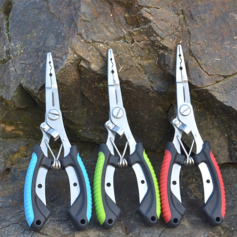 

's Essential Multitool: Stainless Steel Fishing Pliers With Cutter, Hook Remover, Sheath & Lanyard - Alloy Construction