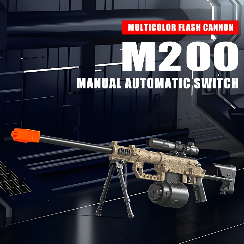 M200 Sniper Gun Electric Gel Jet Ball [7.4V High Speed Continuous Shooting Upgrade G Highly Assembled Toy Manual/automatic Dual Mode Drive Hand Automatic Semi-automatic Full Bullet Firing