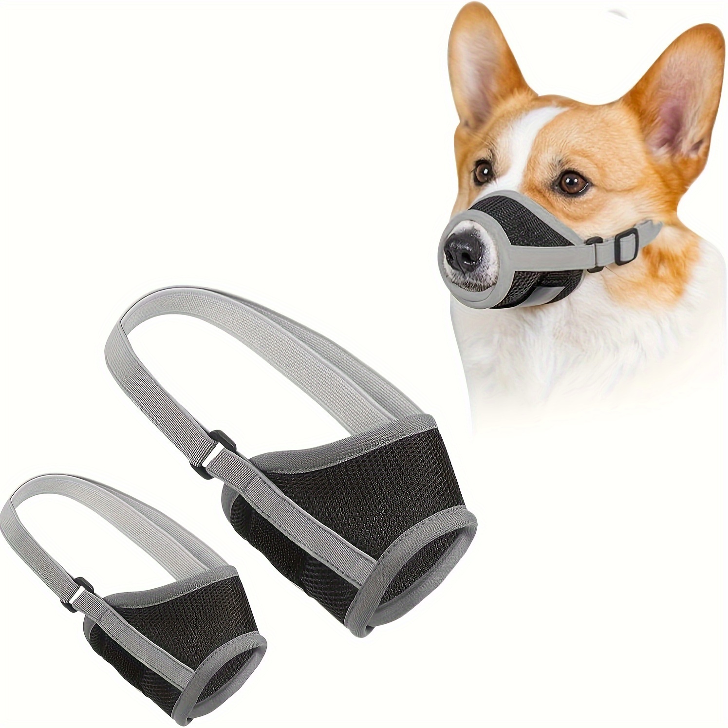 Adjustable Polyester Dog Muzzle Breathable Mesh Pet Mouth Temu Australia