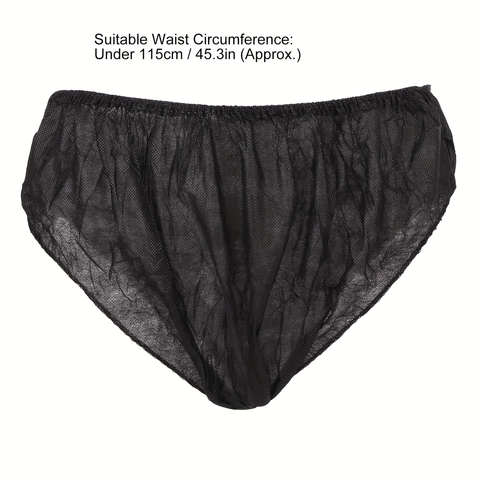 

50pcs Disposable Underwear Black 1 Size Fits Most Portable Travel Underwear For Outdoor Tourism Hotel