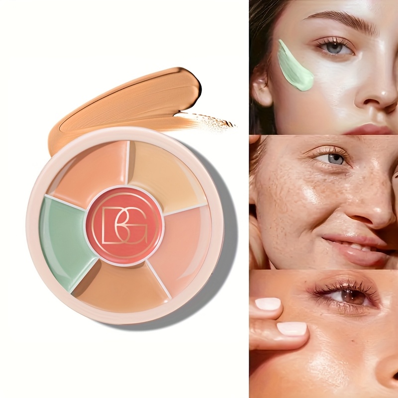 6-in-1 Color Concealer Palette for Dark Circles & Redness