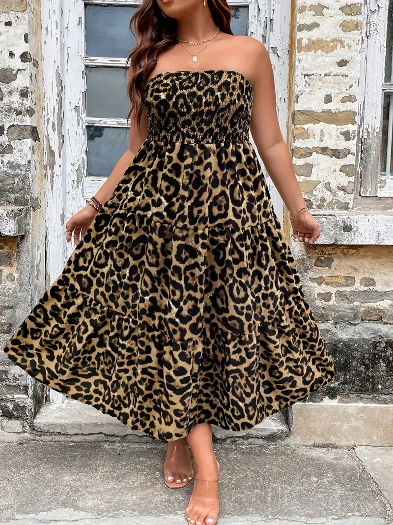 plus size womens leopard print sleeveless dress shoulder a - Temu Mauritius plus size womens leopard print sleeveless dress shoulder a - Temu Mauritius