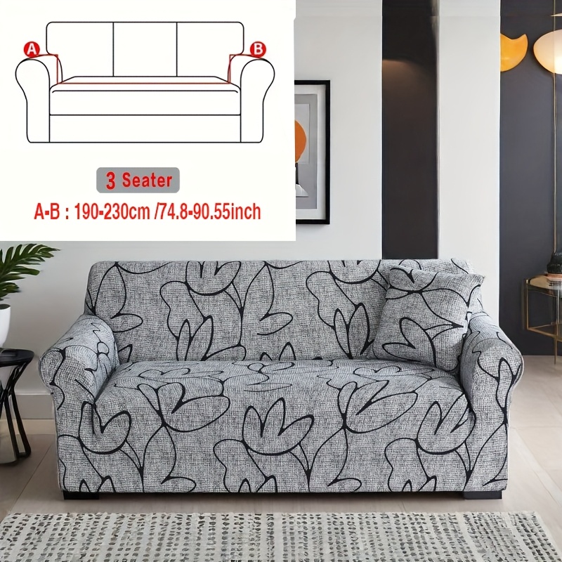 TEMU 1pc Sofa Cover And 1pc Pillowcase (filling Not Included) High--season Stretch Elastic Sofa Cover, Sofa Dust Cover, Armrest Sofa Protector,