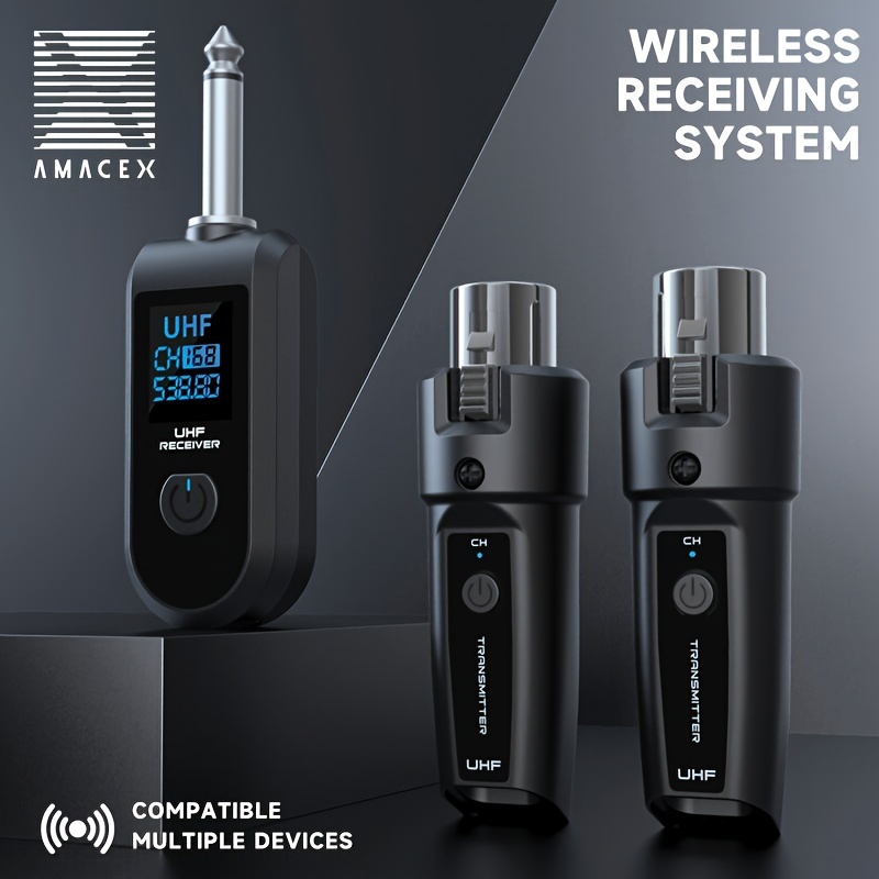 

Amacex Wireless Xlr Transmitter & Receiver: Connect Your Microphones Wirelessly With Xlr Adapters For Dynamic And Condenser Mics