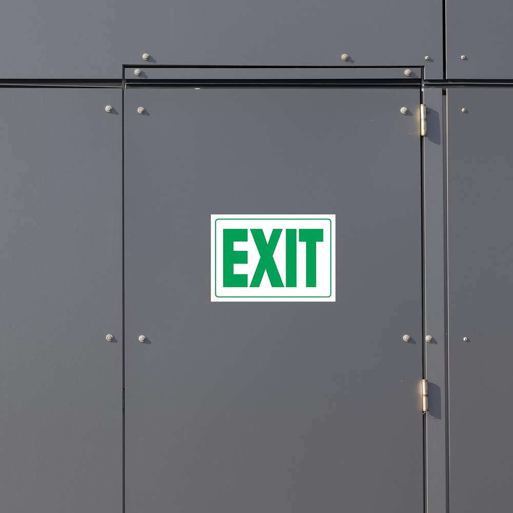2pcs Exit Sign Stickers, High-Quality Self-Adhesive Vinyl Decals