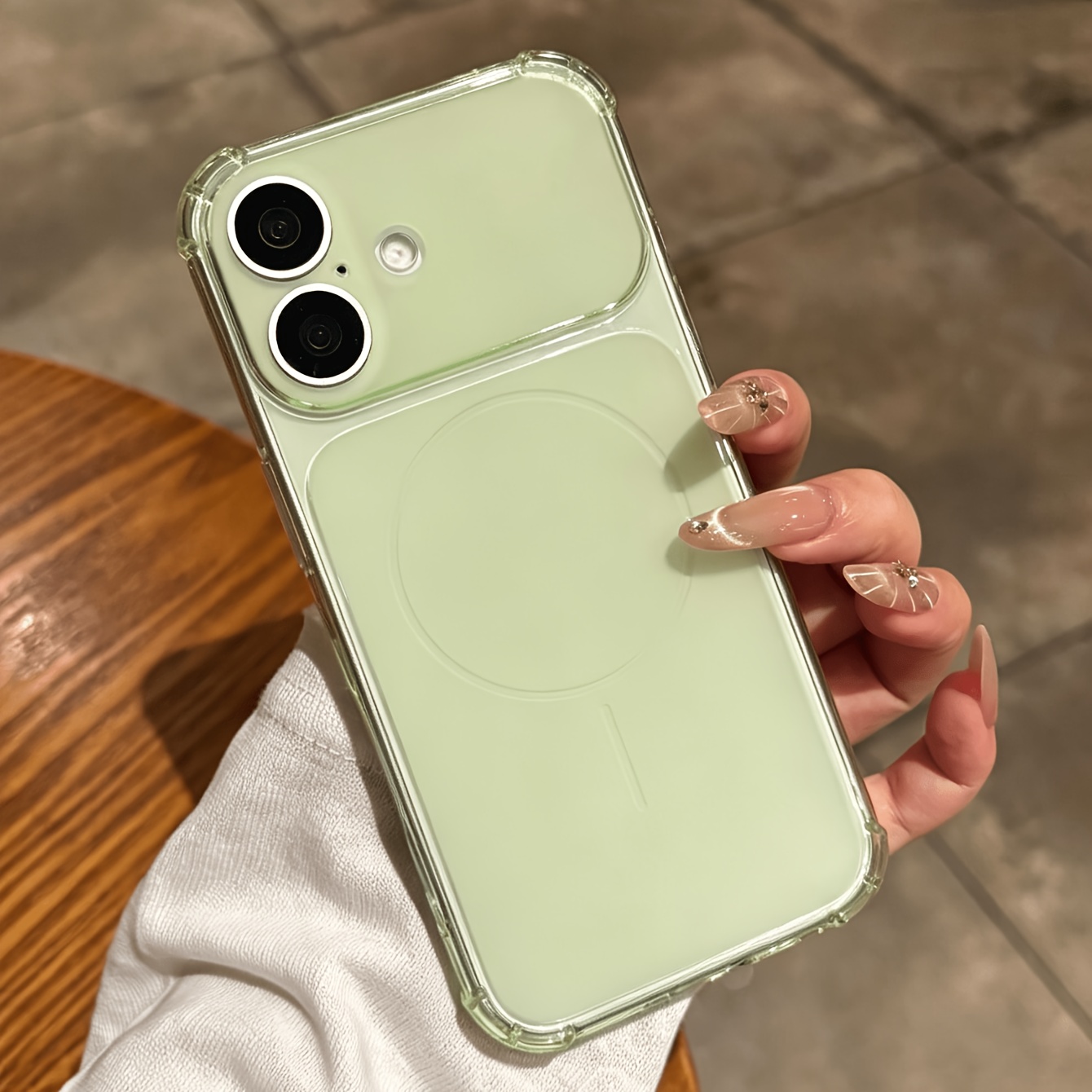 TEMU Phone Case - Minimalist Matte Clear 4 Corner Anti-fall Large Window Phone Case For Iphone 18 Pro Max 17 Pro Max 17 Pro 17 16 Pro 15 Pro Max 15