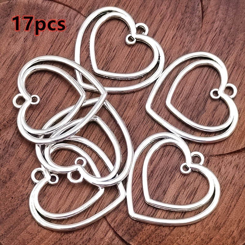 TEMU 17pcs Charm Pendants, Women's Fashion Pendants, Bohemian Style Jewelry Accessories, Handmade Making Supplies For Bracelets, Necklaces, Earrings,