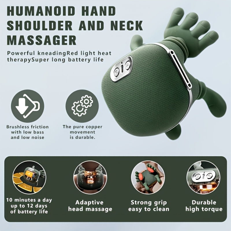 multi functional shoulder and neck massager full body massage   heating function   and relaxes muscles massages shoulders back and legs comfortable electric   massager usb charging long   details 5