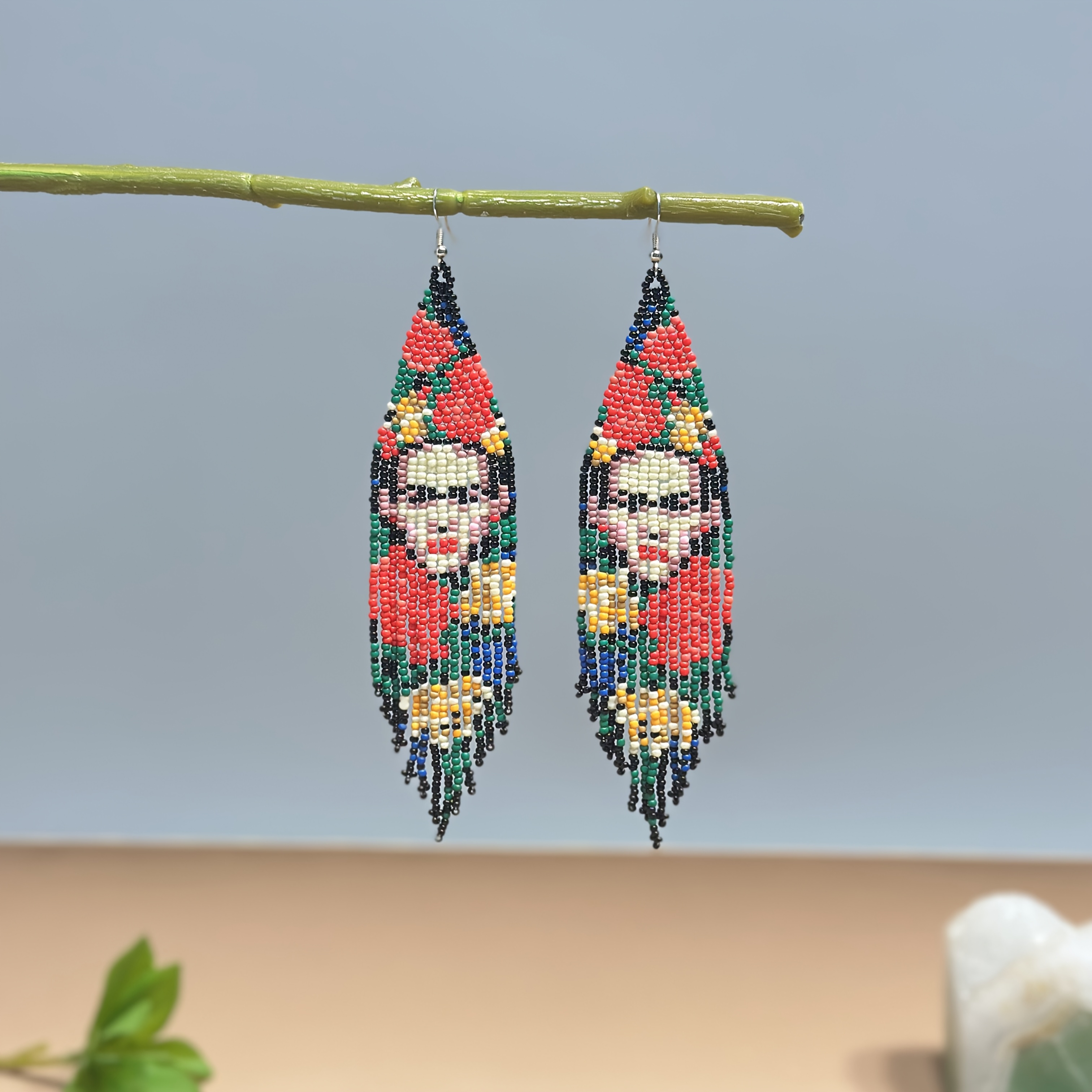 TEMU Glass Bead Earrings, Bohemian Style Seed Bead Jewelry For Women, Official Site. Gothic Earrings, 100% Handmade By Local , Beaded Tassel Earrings, Valentine's Day Gift, Festival Additions