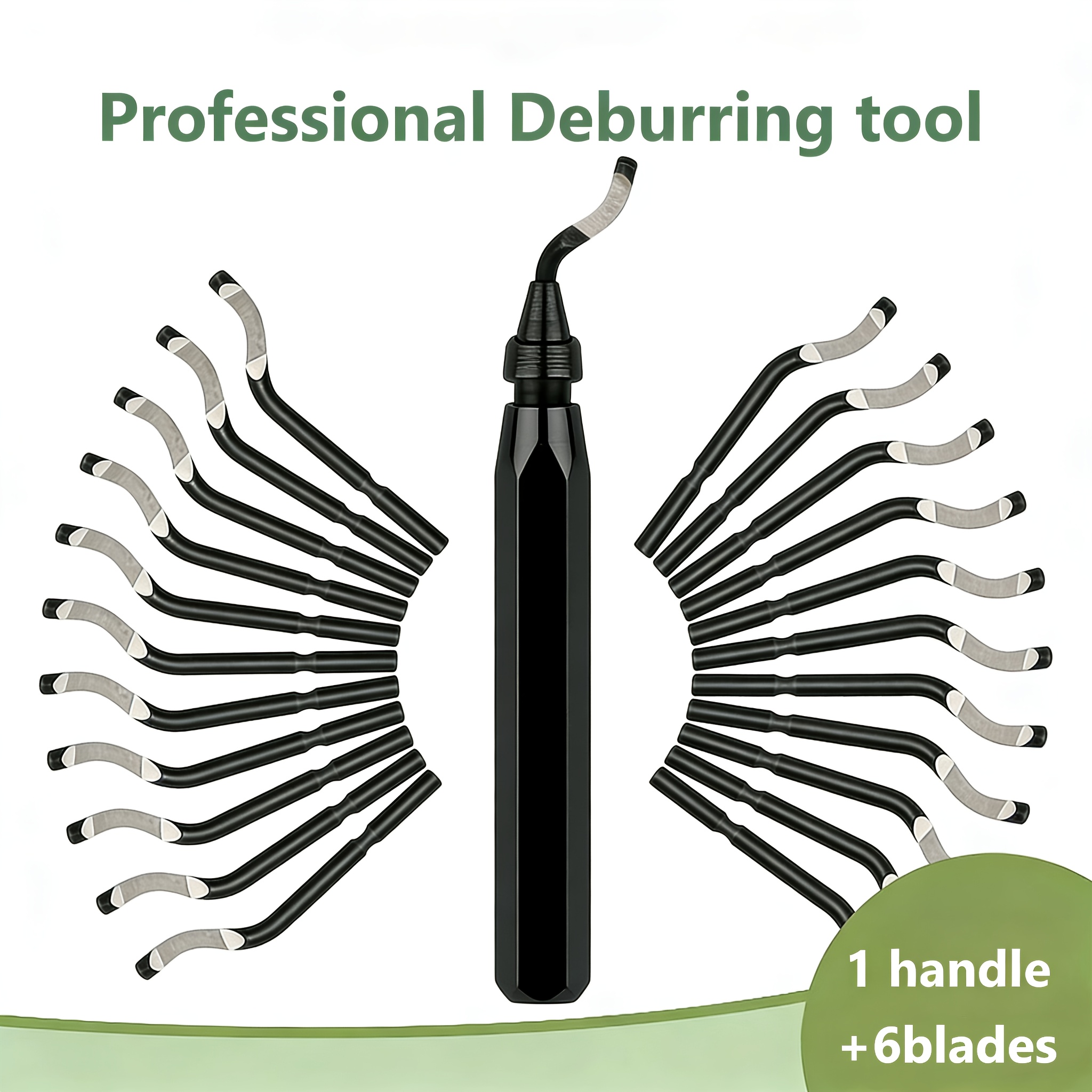 TEMU 7pcs/set Of Professional Deburring And Trimming Tools, Including 6 Hss Hss And 1 Chamfering Chamfering Tools, Rotatable Tool Design, Precision