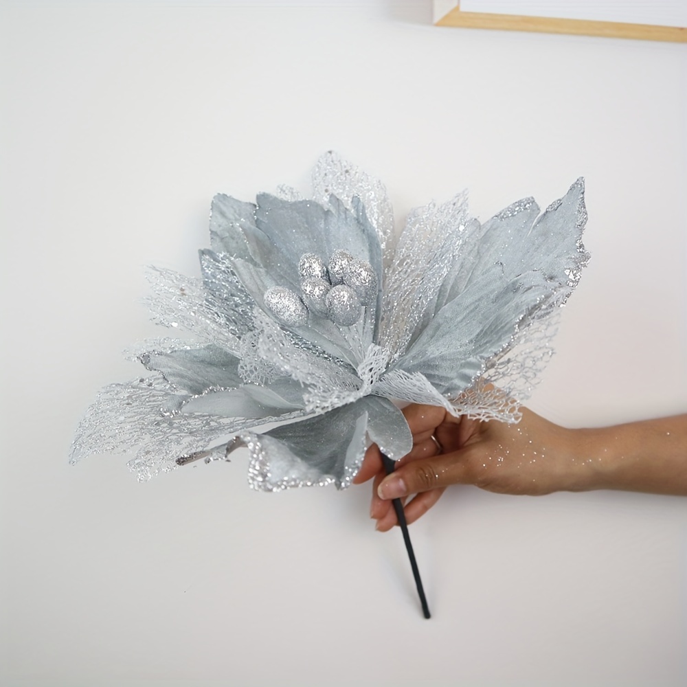 Image of 2131 Christmas Flower 30cm Artificial Flower Large-scale Event Venue Layout Christmas Festive Atmosphere To Create Christmas Tree Decoration Wedding Stage Background Dress Up Simulation Flower
