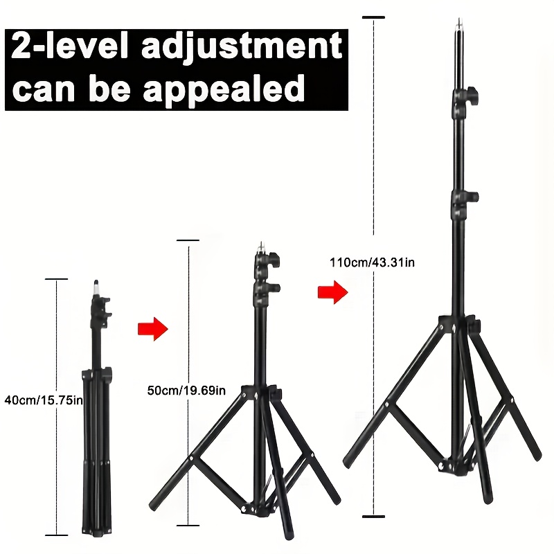 Image of Adjustable Projector Tripod Stand, 110cm/43.31in Height-adjustable Carbon Steel Tripod With Ground Mount, Compatible With Pro///hy320 Mini, Fits Most Projectors