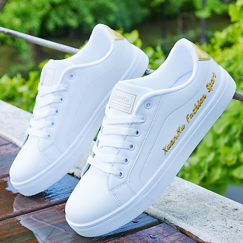 Men   Sneakers - Low-Top Lace-Up Shoes with Cushioned PU Upper & Non-Slip PVC Sole,   Gym, Jogging, Walking, Everyday Shoes - Lightweight Sneakers for Men - Easy-Clean  , Gym Shoes, Casual Streetwear, Geometric Pattern, Fabric Lined Interior, Jogging Footwear, Sporty Look, Breathable Fabric, Versatile Footwear,  