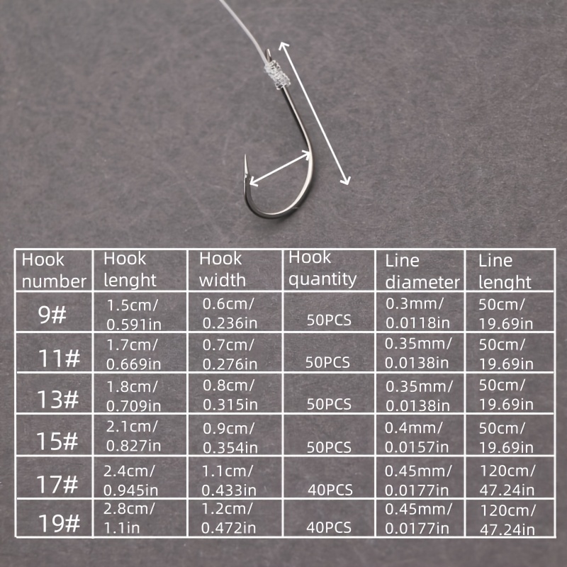 fish hooks tied fish hooks 9 11 13 15 17 19 - Temu United Arab Emirates