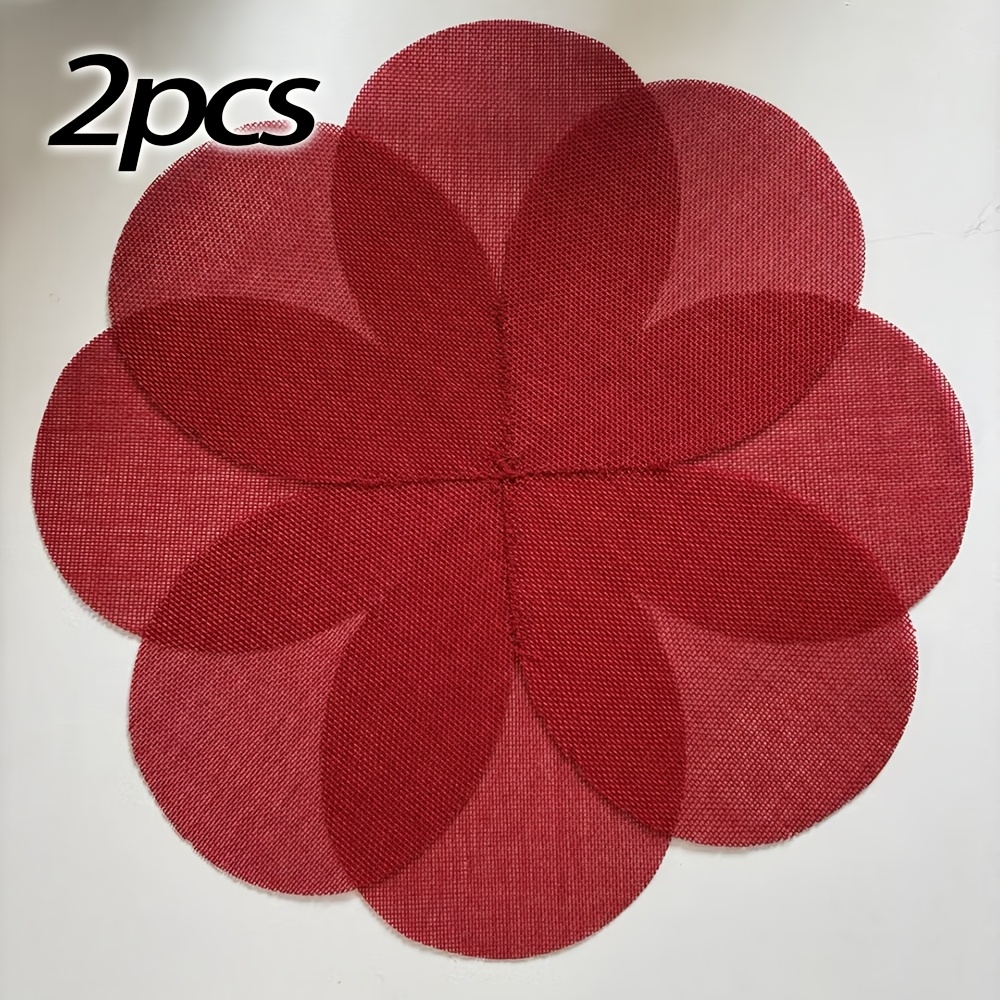 TEMU Lot de 2 sets de table ronds bohèmes rétro, adaptés pour mariage, anniversaire, décoration de table de cuisine et de salle à manger - Motif de