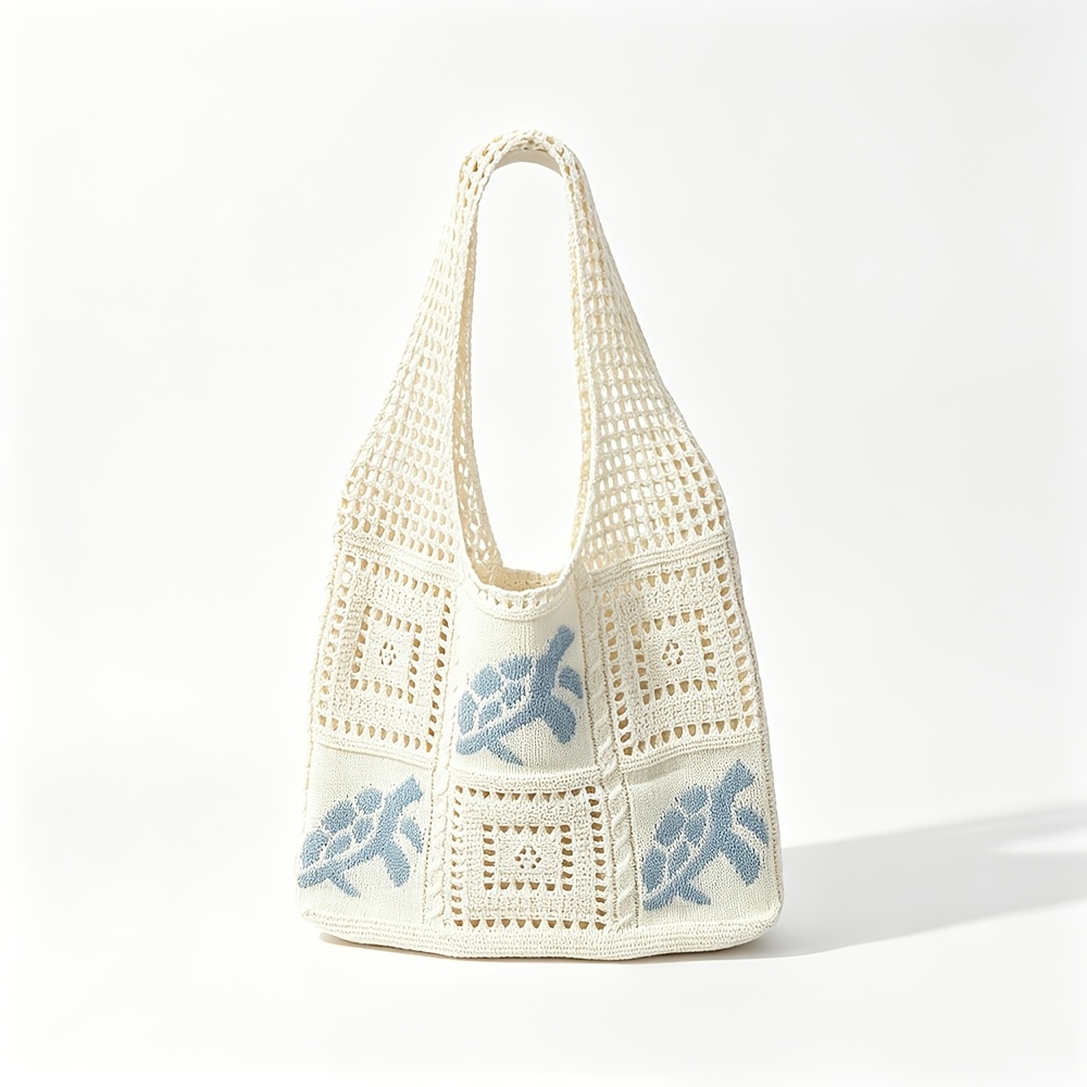 TEMU Women's Knit Shoulder Bag - This Lightweight And Spacious Casual Bag Is Ideal For Vacations And . This Knit Tote Bag Is Perfect For Daily