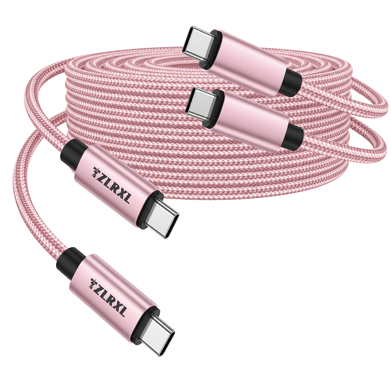 2pcs Type C to Type C Fast Charging Cable, Durable and Sturdy