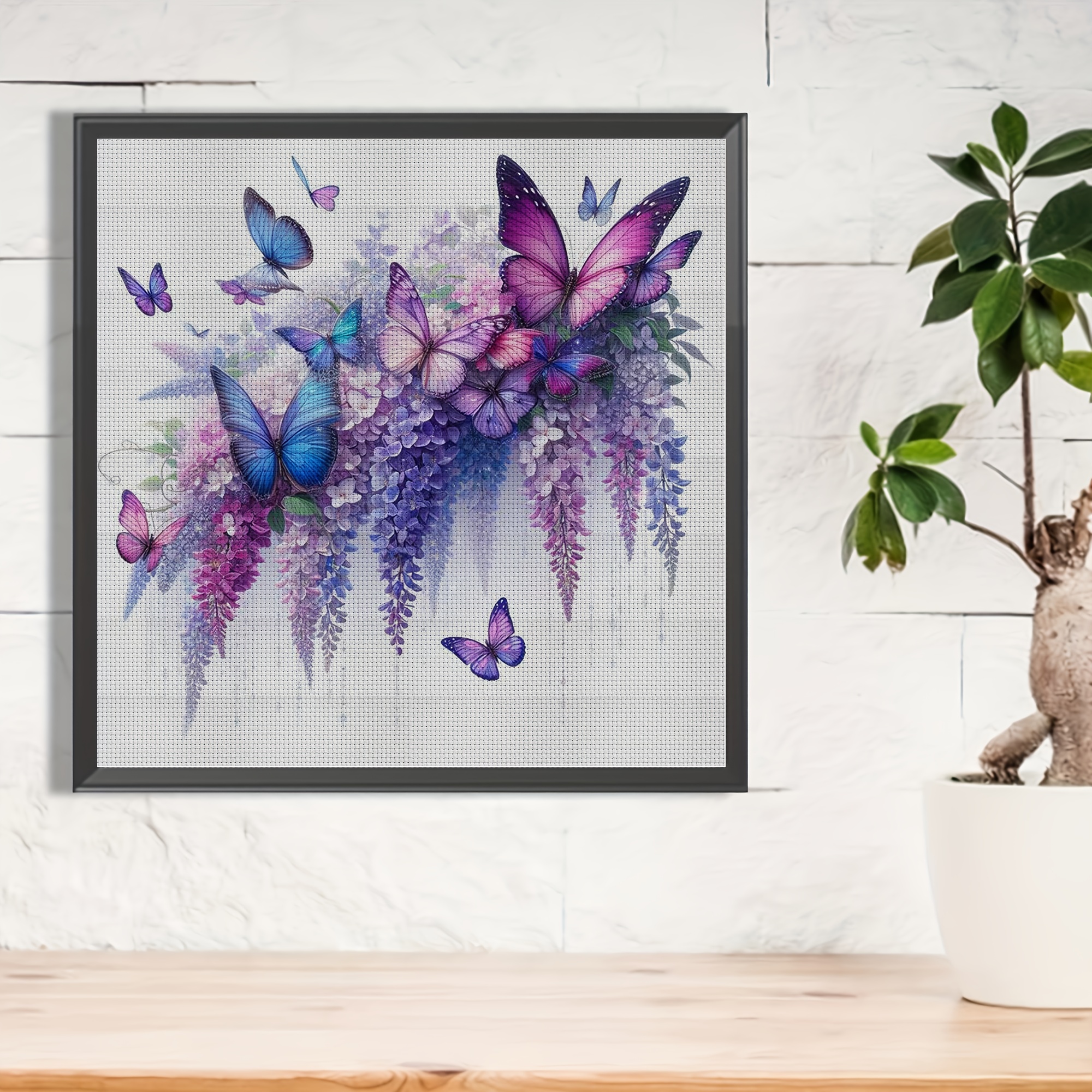 Creative Purple Flower and Butterfly Themed Craft Set