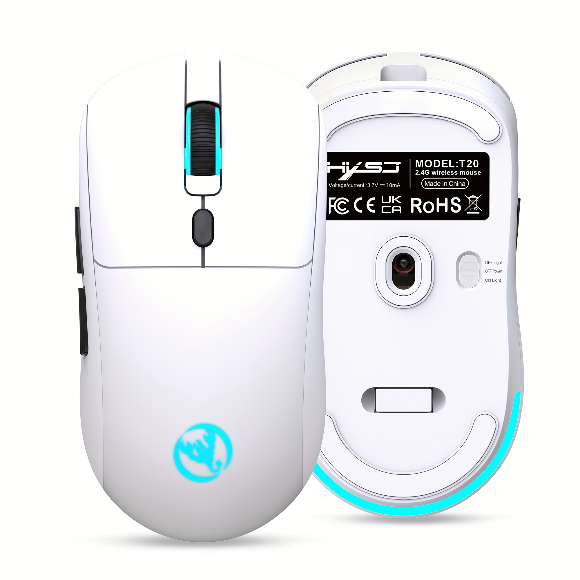 Hxsj-t20 Wireless 2.4g Mouse With Built-in 650mah Battery, Suitable For Pc, Laptop, Gaming And Office Use