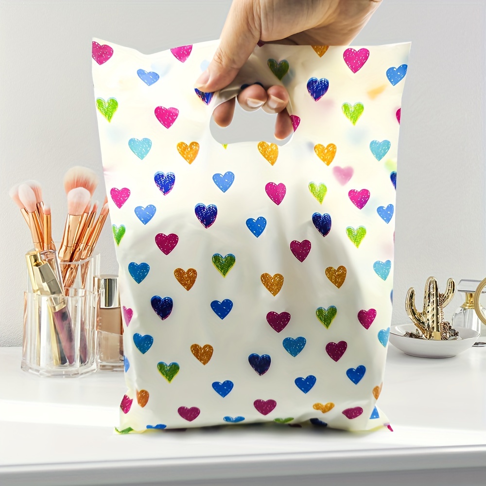 

20-piece Adorable Plastic Tote Bags For Party Favors, Birthday & Wedding Gifts - Perfect For Retail And Small Businesses