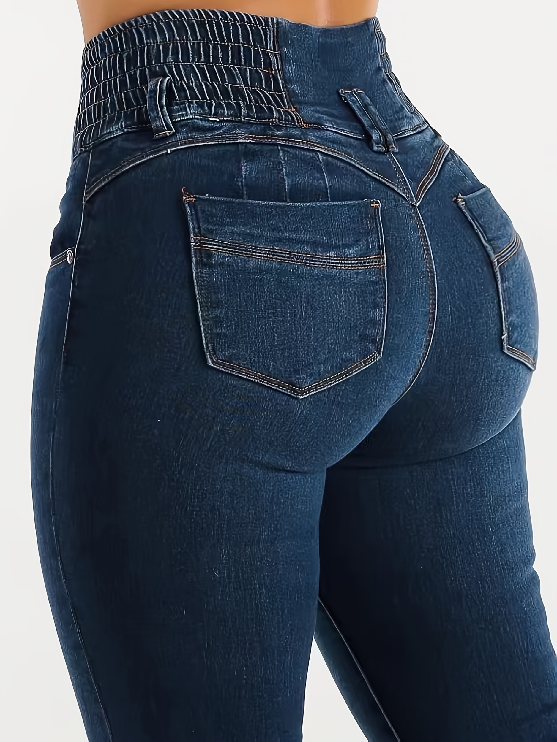 jeans de cintura   com   botões e   sexy para   0