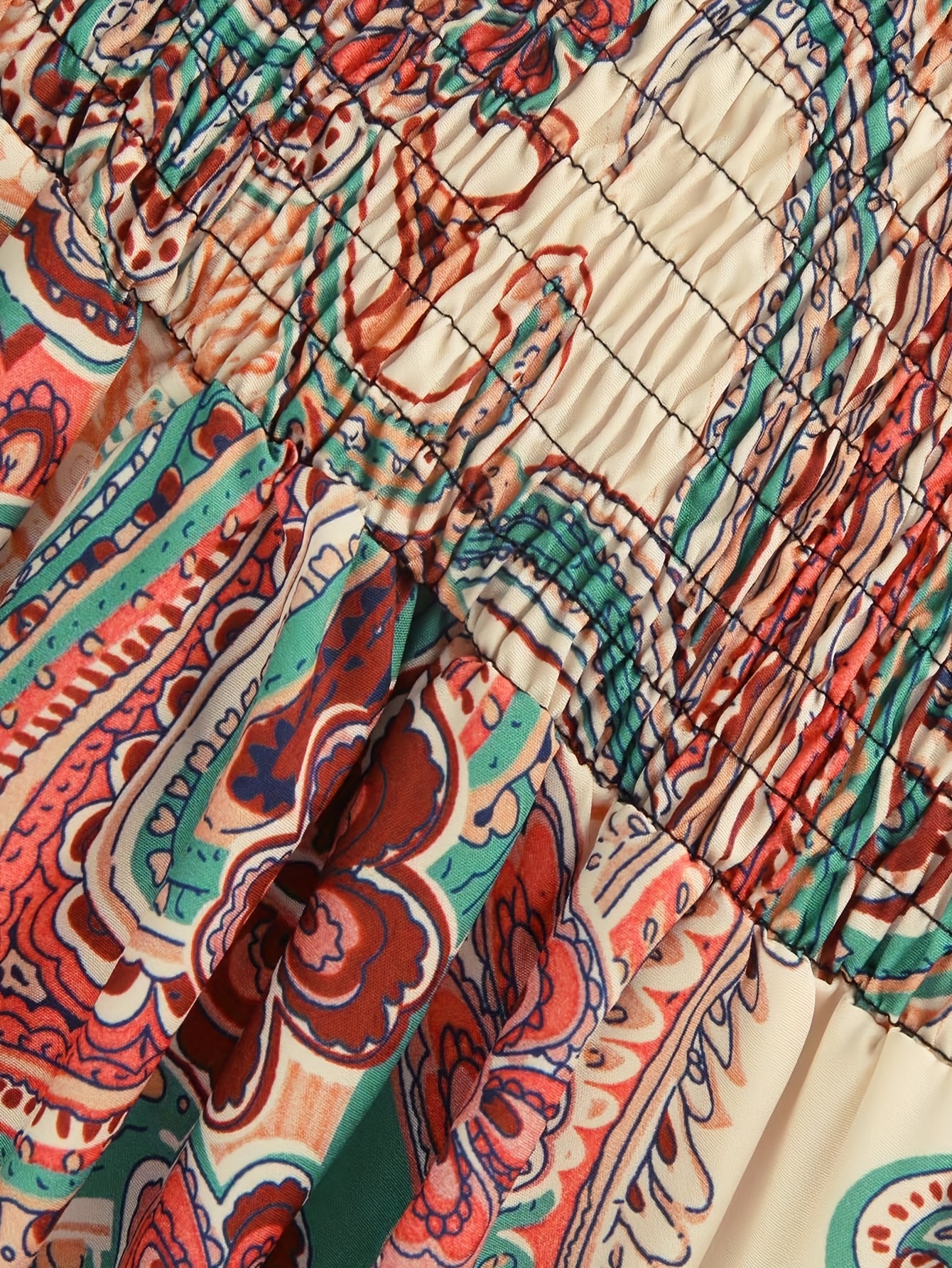 Simili synthétique - Paisley Multicolore - au mètre