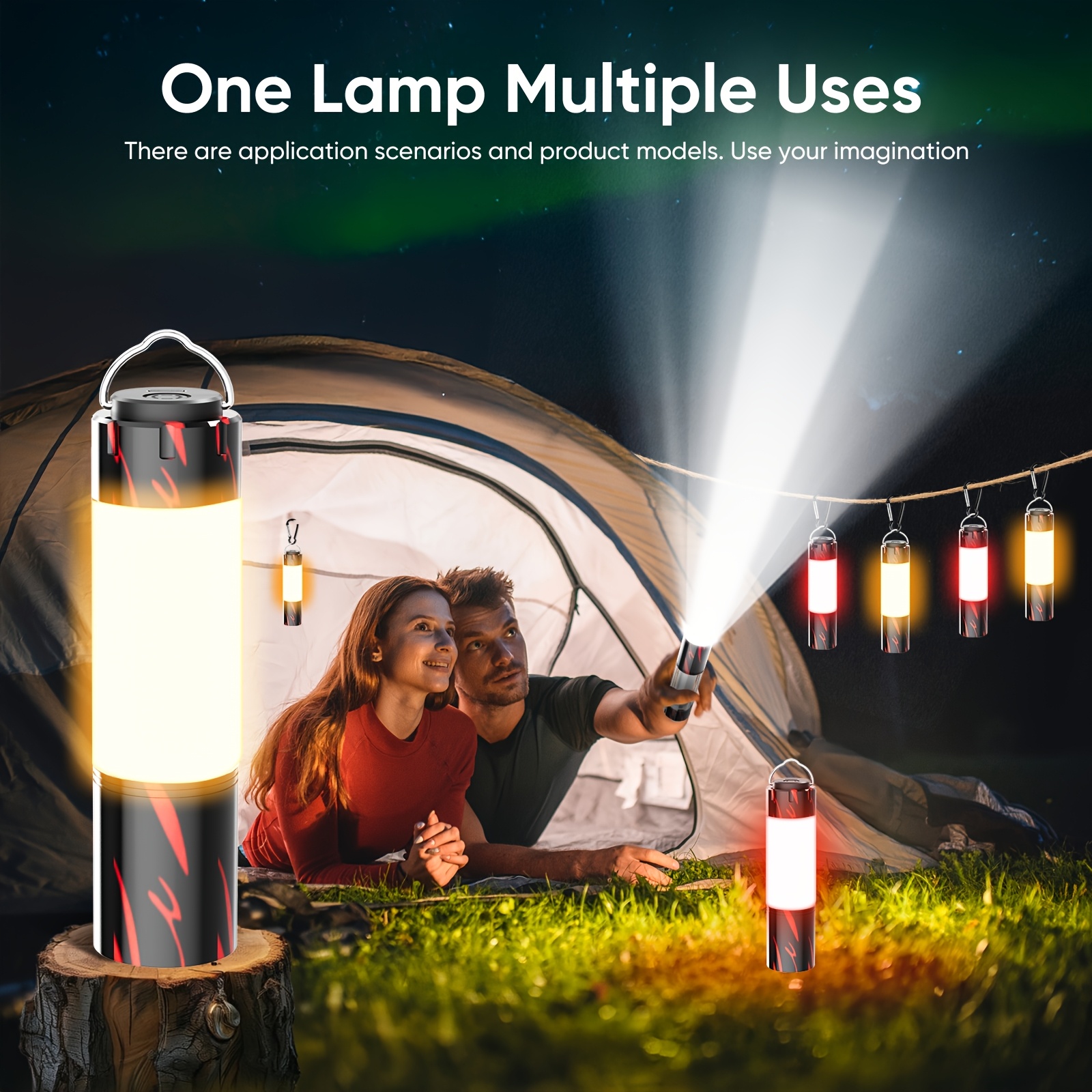TEMU A New High-lumen Rechargeable Flashlight, A Tactical Work Light With Brightness. Made From Aluminum Alloy, It Features A Large 6000ma Lithium