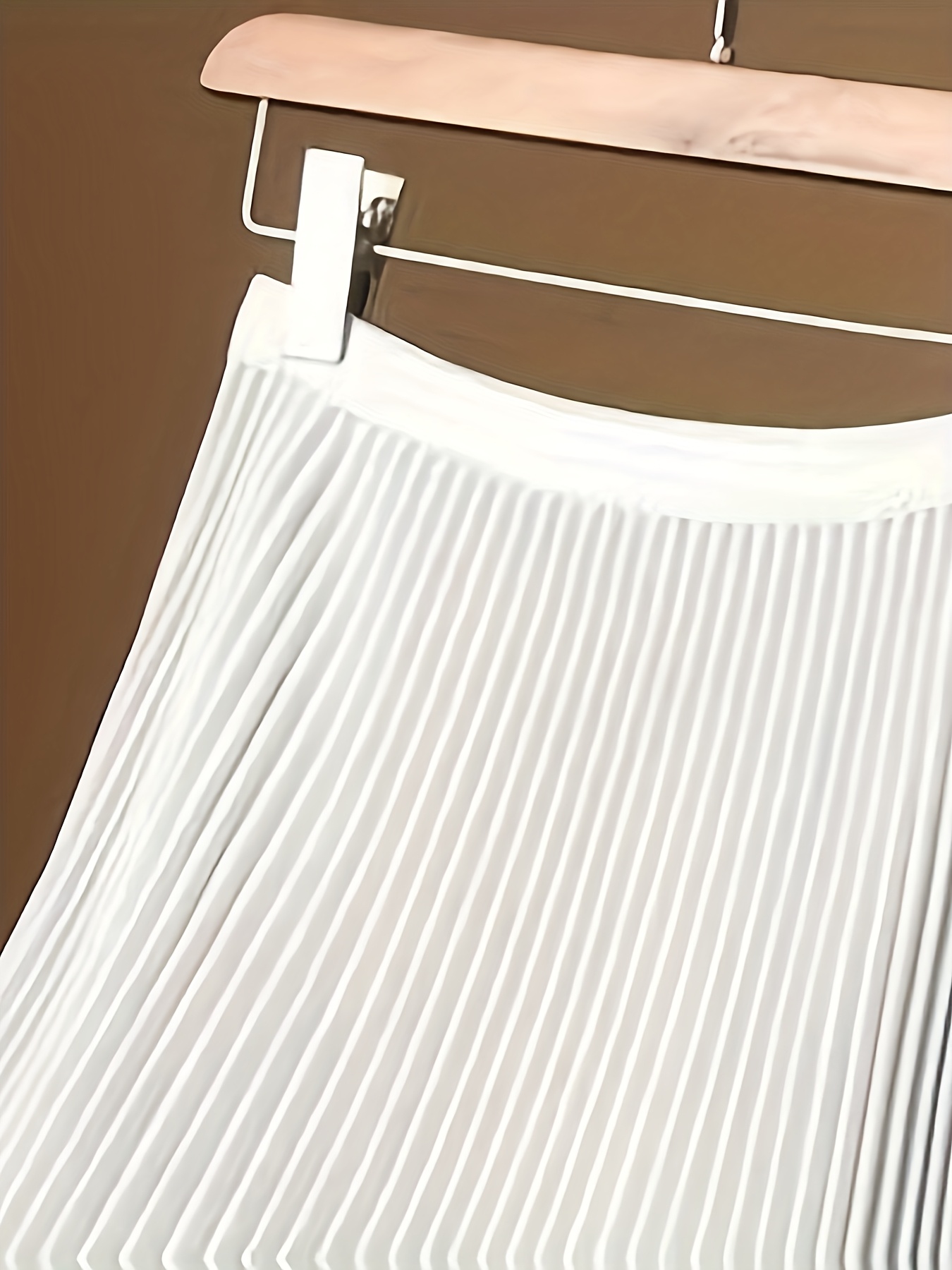 elegant pleated midi skirt effect white Temu Ghana