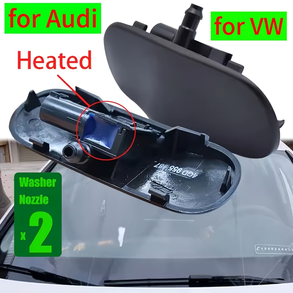 TEMU 2 pezzi ugello risciacquino anteriore con riscaldamento per Audi A3 A4 B8 A5 S5 A6 S6 RS6 A7 4G8 A8 S8 D4 Q3 8U Q5 8R Q7 4L TT 8J, ugello
