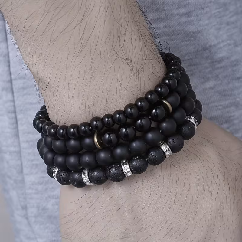 trendy 4pcs bracelet collection featuring beaded designs for men and women Product details 2