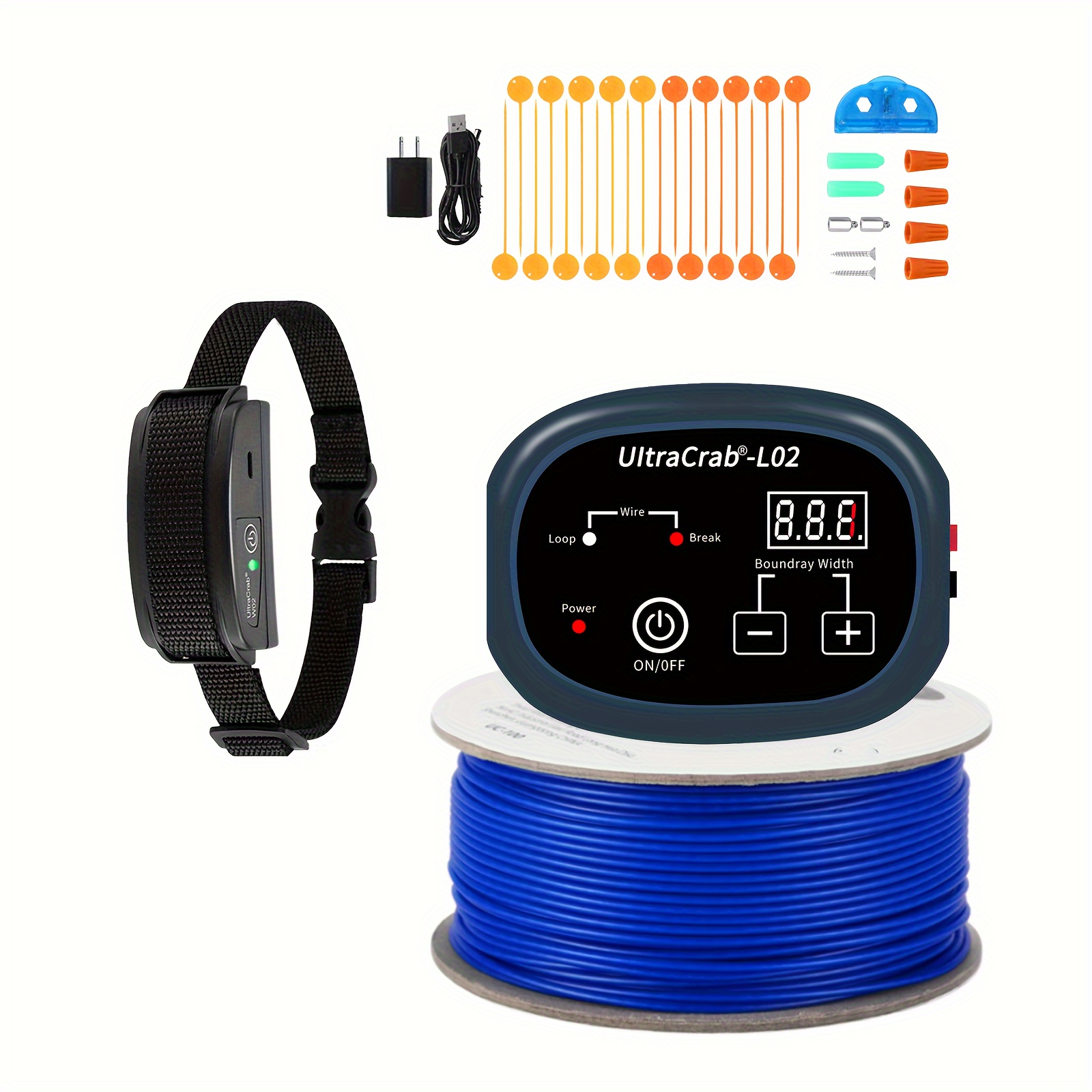 

Basic In-ground Pet Fence - Underground Electric Pet Fence System With Waterproof And Rechargeable Training Collar - Electric Fence For Dogs-deep Blue Kit.