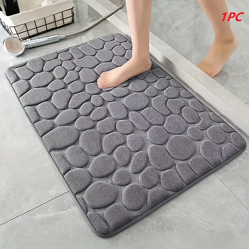 1 2 piece ultra soft memory foam bath mat non slip bathroom mat with pebble pattern quick drying slip resistant   bathroom decor and showers suitable as   mat for bathrooms and kitchens   in multiple colors for gifting