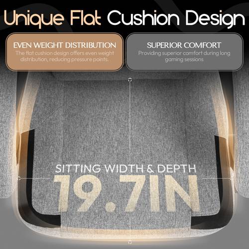 breathable chair with pocketed and massage lumbar support adult high back chair with adjustable footrest ergonomic chair gray
