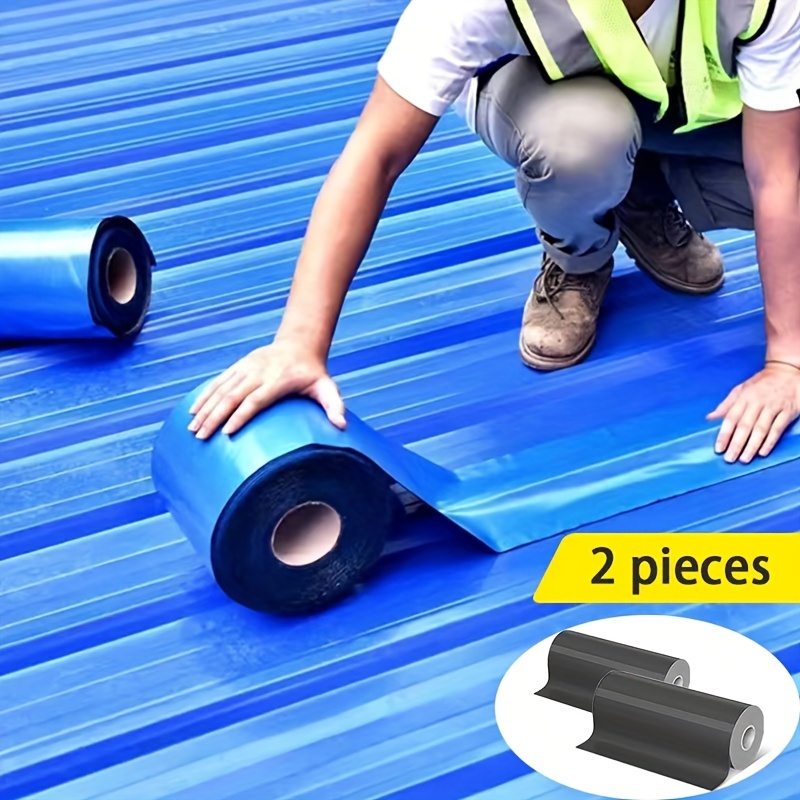 

3 Rolls Of Roof Waterproof Tape, Used For Repairing , Preventing Water Leakage And Wind, Suitable For Metal Roofs And Wave Tile Roofs, , With Built-in Waterproof Adhesive