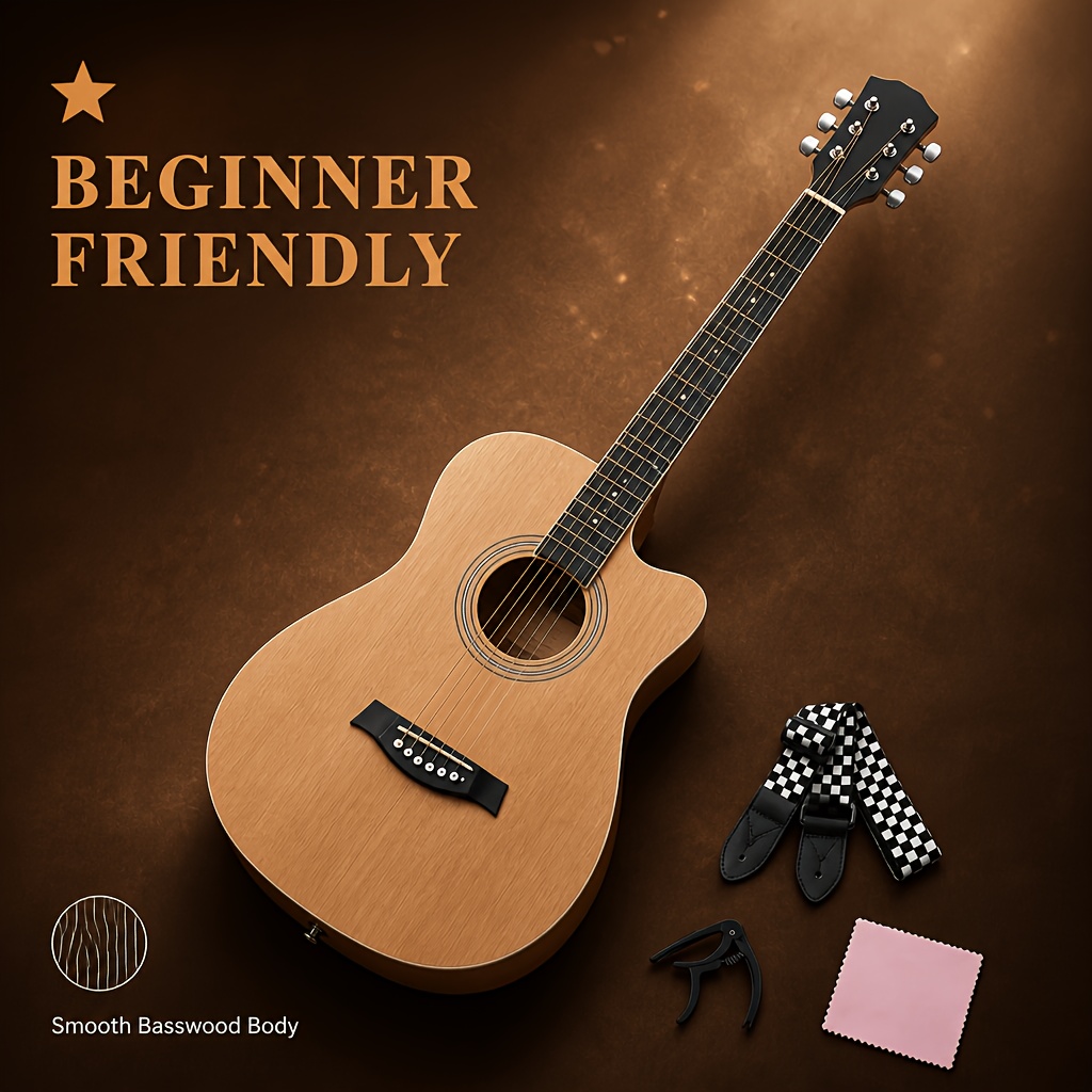 38 Inch Beginner Acoustic Guitar with Free Tutorial, Easy to Learn... product image 9
