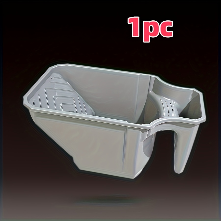 TEMU 1pc Hand-held Paint Cup With Drum Rack - Large Capacity Paint Tray, Durable Plastic Construction, For Attachment - Paint & Wallpaper Tools For