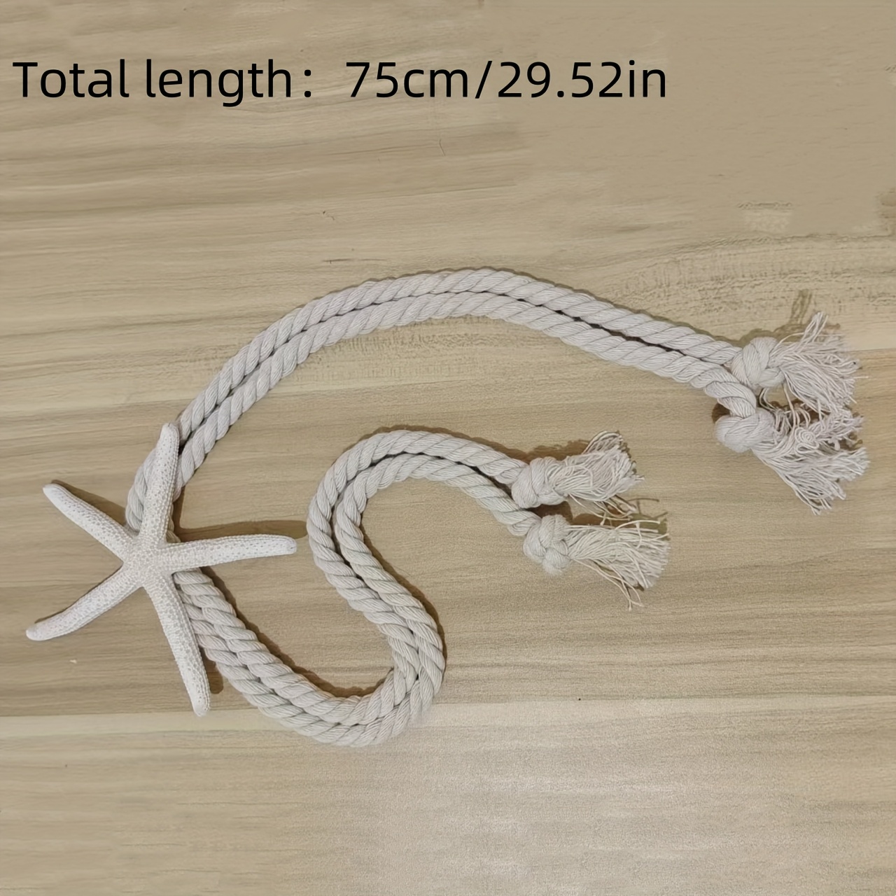 TEMU 1pc Bohemian Resin Starfish Curtain Tieback - Durable Resin Craft For Bedroom And Living Room Window Decoration, Beach Style Room Decor, Coastal