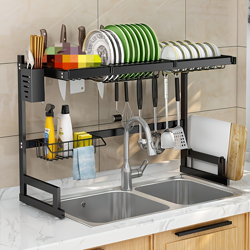 1pc modern sink kitchen organizer rack metal dish drying Temu