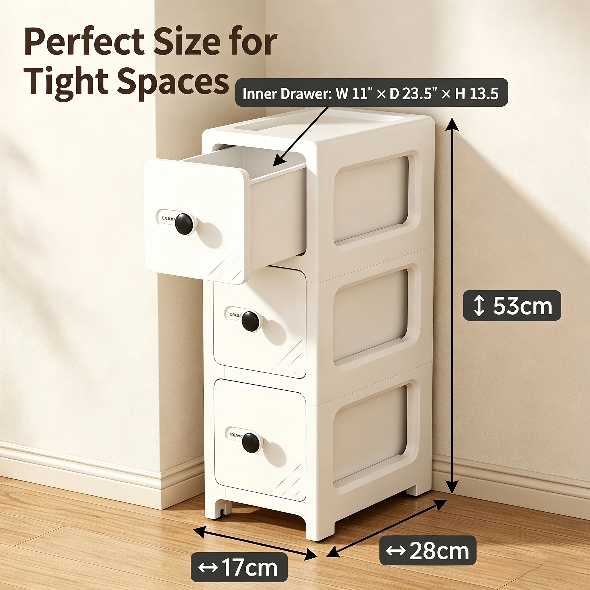 TEMU Armadietto organizzatore impermeabile per bagno con rotelle e scomparti per spazi , unit� di stoccaggio a con cassetti