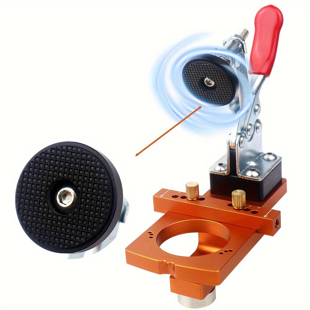 一套   隐形铰链定位器孔开孔器，木工柜门钻孔导向定位器，可调节多功能冲击工具套装，适用于木工、金属和铝制品，手动操作，无需电池 商品详情 6