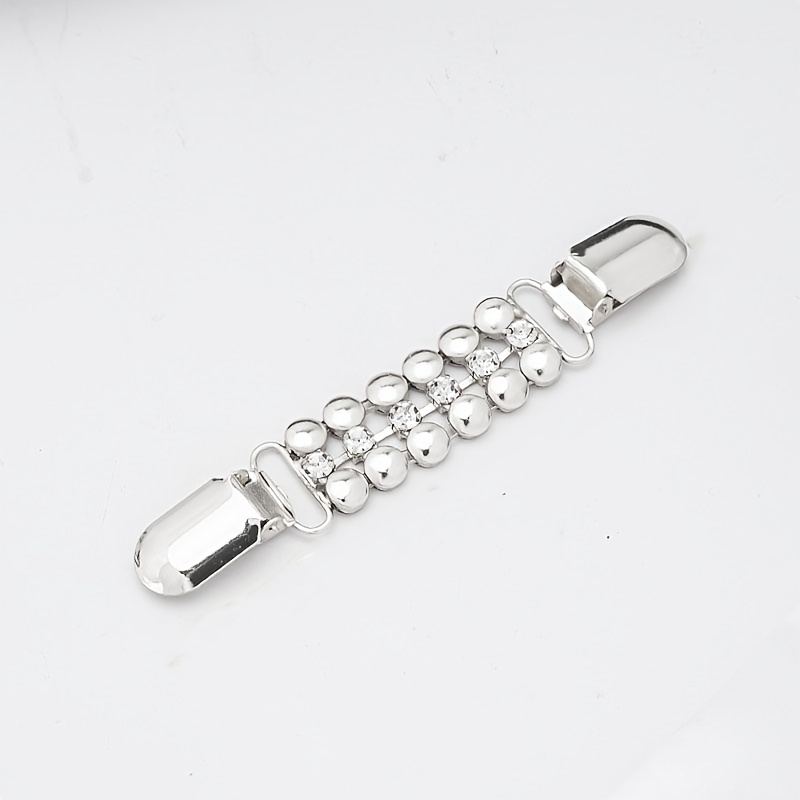 E-shop Neue Diamantbesetzte Krallenkette Kleidungsschnalle Clip Schal Strickjacke Pullover Spannungs-Brosche Clip Zusätze Knopf Schmuck