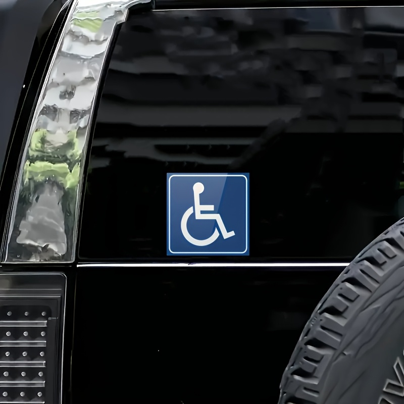 2 Very Beautiful And Interesting Disability Logo Car Stickers, Suitable For Cars, Motorcycles, Walls, Laptops, Refrigerator Glass, Etc