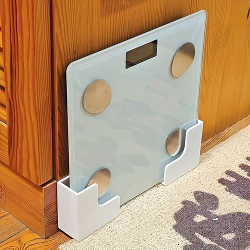 2pcs wall mounted scale holder no drill bathroom gym organizer for digital scales space saving storage rack shelves