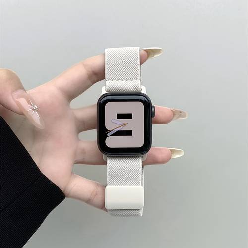 Nylon , magnetic , suitable for Watch straps 38mm/40mm/41mm/S10-42mm, 42mm/44mm/45mm/S10-46mm/49mm, compatible with Watch 10 6 5 1 se UItra series, simple, soft and comfortable wristband, Women s and Men s wristbands, high-value accessories, , smartwatch replacement accessories (strap only)