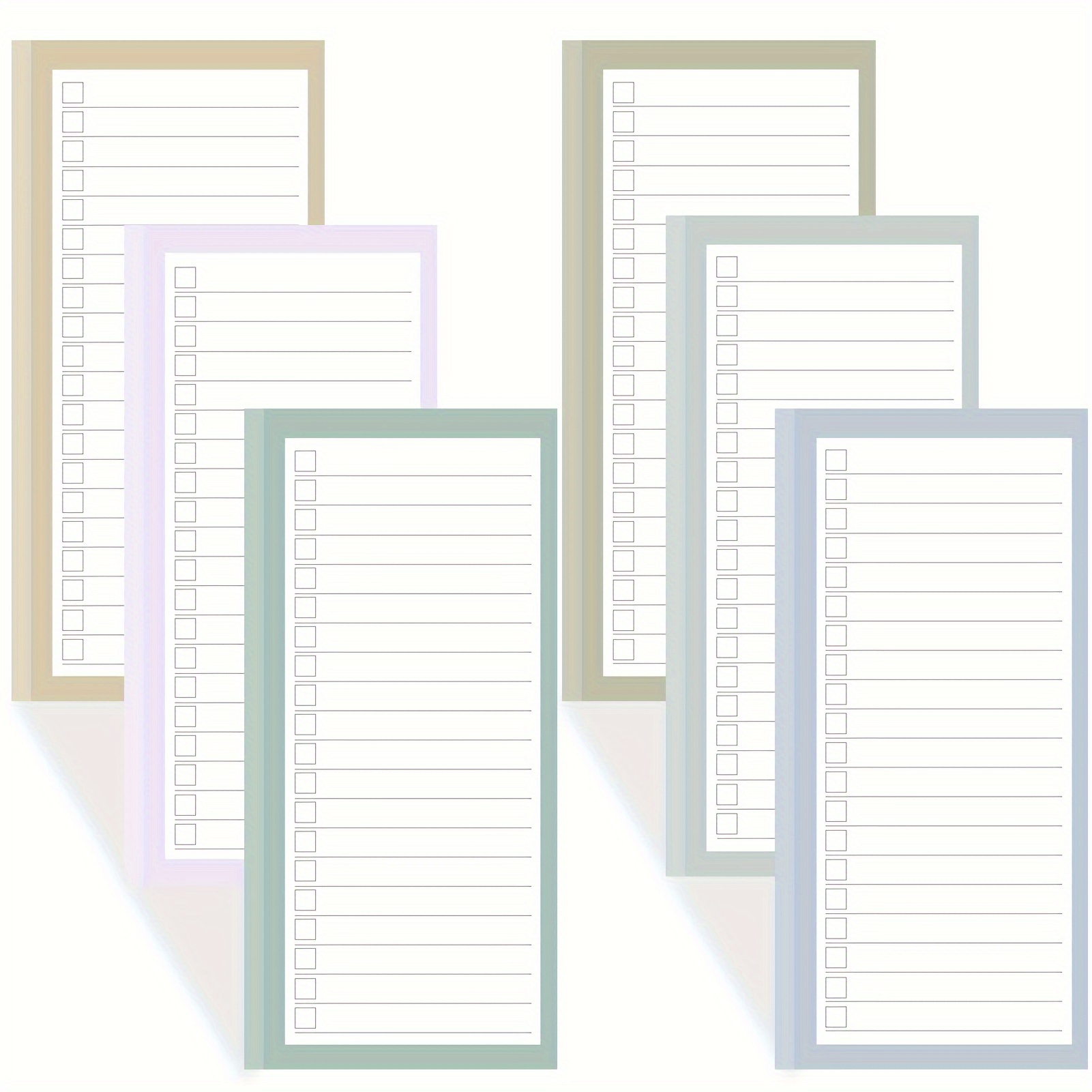 

6pcs Of Refrigerator Magnetic Notebooks, Refrigerator Grocery List With , Notebook Has 50 To-do , Shopping List 300 Pages